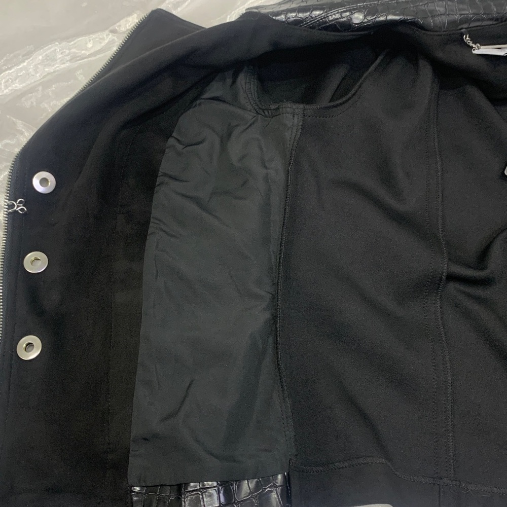 JOSEPH RIBKOFF BLACK MOTO JACKET STYLE - Picture 14 of 15
